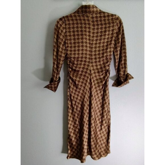 BANANA REPUBLIC Enchant Silk Shirtdress XXS BR Geo Print Dress #444359 - Picture 7 of 7